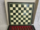 Vintage Italfama Michelangelo Solid Brass Nickel Chess Set  Florence  Italy 