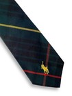 Polo Ralph Lauren Boys Tie Multicolor Plaid Striped Yellow Pony Logo Necktie Usa