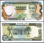 Zambia 20 Kwacha 1989 - 1991  Unc  5 Pcs Lot  P-32b