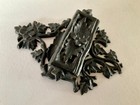 Antique Cast Iron Wall Match Safe Flower Leaves   Vines Victorian 1880s