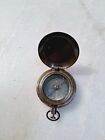 Antique Brass Pocket Compass Portable Vintage Style Maritime Navigation Toolgift