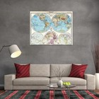 84362 Vintage Old 1891 Adolf Stieler World Map Decor Wall Print Poster