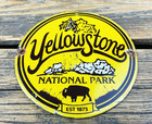 Vintage 6  Yellowstone National Park Gasoline Oil Pump Station Porcelain Sign