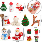 Christmas Miniature Figurines 40 Pcs Mini Crafts Resin Santa Claus Snowman Elk O