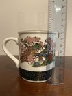 Vintage Japanese Imari Porcelain Peacock Design Coffee tea Mug - With Signature