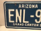 Vintage Arizona 1964 License Plate Used With Bending   Flaws