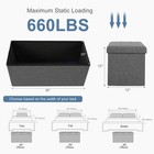 Gianna 30 Inches Folding Storage Ottoman Bench  Storage Chest  Foot Rest Stool