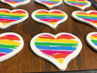 Valentine s Day Heart Multicolor Shapes  11 Self Adhesive Foam Shapes Stickers