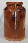 Rare 13  Antique Redware Vase Urn Glazed Manganese Splotch  Early 19th Century