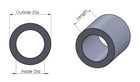 Steel Bushing  spacer  Sleeve 3 4  Od X 3 8  Id X 2  Long Steel 1018