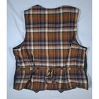 Casey   Max Vintage 90s Green Corduroy Plaid Embroidered Fall Vest Womens Medium