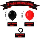 Black And Red Balloons 70pcs  Birthday Wedding Party Decoions  Red