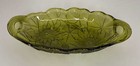 Vintage Relish Dish Indiana Glass Co  Lily Pons Green Glass 9 5    Oblong