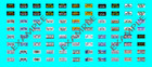 1 64   assorted Licenses Plates  Decal Scr-0719