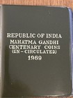 Mahatma Gandhi Centenary Coins Uncirculated India Vintage 1969 Original Case