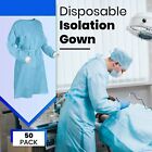 Medical Disposable Isolation Gowns Lab Dental Coat Ppe Blue 10 50 100 Pk