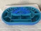 Vintage 80s 90s Cosmepak Makeup Cosmetic Organizer Caddy Tray Blue Teal