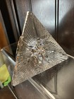 Vtg Waterford Crystal Pyramid Desk Clock 2000 Millennium Star Of Hope Elegant