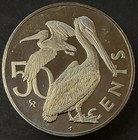 1973 British Virgin Islands 50 Cents Sterling Silver Pelican Coin