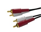 Audio 2 Rca Male To 2 Rca Male Cable Gold Plated Wire Cord Stereo 4 4ft