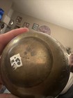 Antique Engraved Brass Chinese Bowl  Base Marked China
