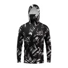 Malfc Fishing Shirt Hooded Upf 50  Sun Protection Long Sleeve Quick Dry Performa