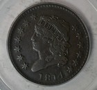 1814 Classic Head Large Cent  Pcgs Vf35