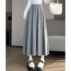 Girls Shinny Designer High Waist Skirts Lady Korean Solid Casual A-line