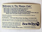The Shamu Club Card Sea World Of California Membership Discount 1994 Vintage Lnc