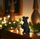 Schnauzer Raising Middle Finger Figurine - Holiday Stocking Stuffer  Gift Boxed