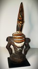 Rare 1920s Papua New Guinea Abelam Hornbill Totem Anthropomorphic Carved Wood
