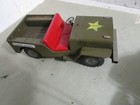 Vintage 1950 s Tin Friction U s  Army Jeep Toy Made In Japan Willey s