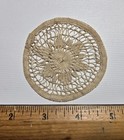 6 Antique Very Fine Handmade Needle Lace Medallions Dress Trim Roundels 2-5 8 