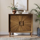 31 5  Antique Brown Mid-century Modern Credenza Sideboard Buffet Cabinet