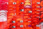 47x All Red Minidisc Lot W  Red Translucent Case - Sony  Tdk  Axia  Denon