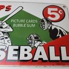 Vintage Topps Baseball Sign - Mlb Trading Cards Bubble Gum Porcelain Gas Sign