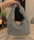 Silver Crystal Knot Handbag  Rhinestone Evening Bag  Sparkly Bridal Purse