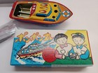 Vintage Japanese Tin Steam Boat Pop Pop Maru Retro Toy With Box Showa Era Japan