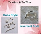 Teardrop Blue Frosted Seaglass Glass Earrings Everyday Wedding Sterling Silver