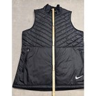 Nike Aeroloft Running Vest Women s Size Large Black Puffer Insulated Full Zip