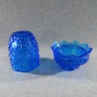 Fenton Colonial Blue Hobnail Glass Fairy Lamp Vintage Whimsy Whimsical 50s 60s
