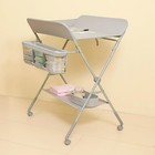 Portable Baby Changing Table With Wheels  4-level Height Adjustment   Storage Ra