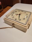 Vtg Techron Wall Clock Mid Century Art Deco Kitchen 7  Bakelite  - Works