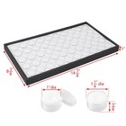 Ikee Design White Foam Gem Jars Showcase Stackable Display Tray For