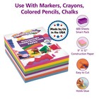 Colorations Construction Paper For Kids - 7 Bright Colors - 600 Bulk Sheets Of