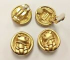 Genuine  disney  Signed Gold  winnie The Pooh  Pondering Clip On Earrings D411