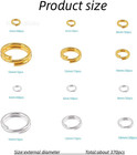6 Size Gold And Sliver Jump Rings double Loops Round Split Silver-golden 