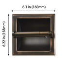 Sento Recessed Oil Rubbed Bronze Toilet Paper Holder  Wall Mounted Heavy Duty   