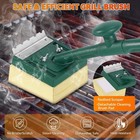 Grill Brush Bristle Free With Scraper 22  Extra Long Steam Green 