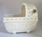Mcm Abc Planter Baby Nursery Decor Bassinet White Blue Vintage Ceramic